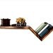 Small Flatliner Floating Wood Zig Zag Book Shelf  FREE SHIPPING