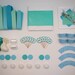 Tiffany Blue Party & Shower DIY Decoration Package (PomPoms, Garlands, Cupcake Deco, etc.)