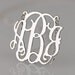 Monogram necklace - 0.8 inch Personalized Monogram - 925 Sterling silver