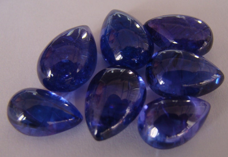 One Pieces of AA Tanzanite Pear shape cabochons 4 TO 5 Carats