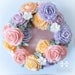 Floral/Flower Buttercream Cake 6": Wreath Style