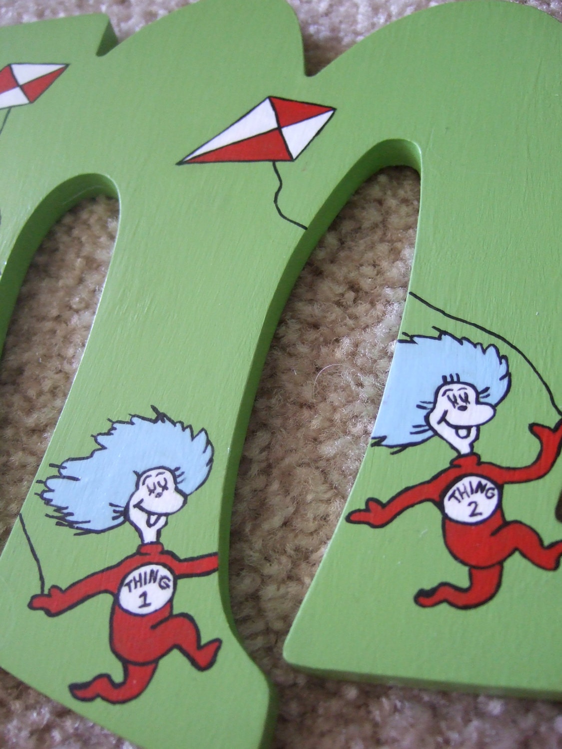 Dr. Seuss Nursery or Child's Play Room Wooden Letters - Painted by Hand