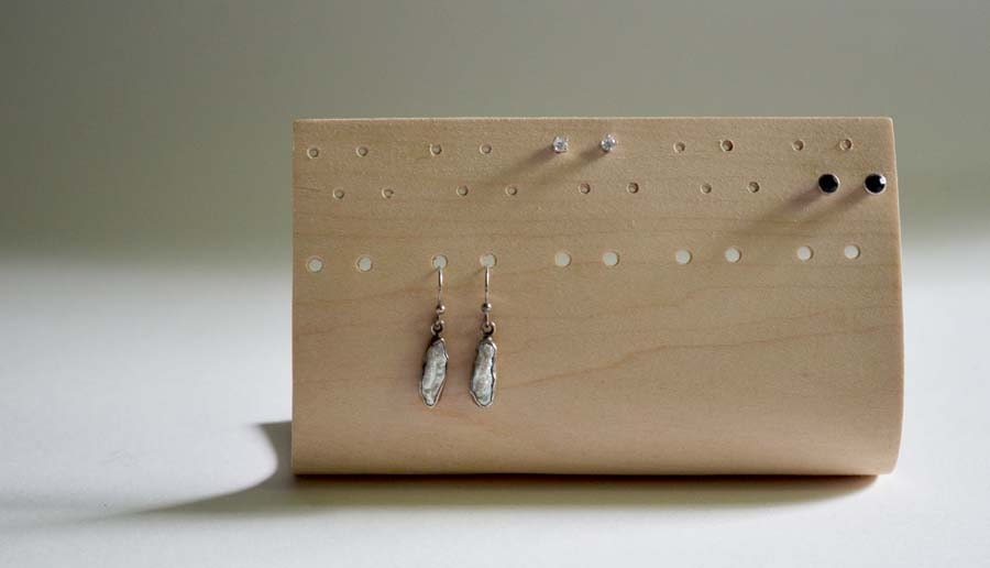 Small Bent Ply Earring Holder