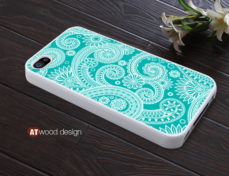 beautiful  Hard case Rubber case iphone 4 case iphone 4s case New Iphone 5 case unique case illustration blue flowers design printing