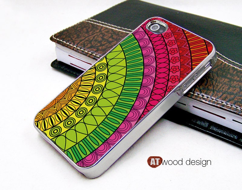unique Iphone cases iphone 4 case iphone 4s case iphone 4 cover Iphone light silvery colors flower image design printing