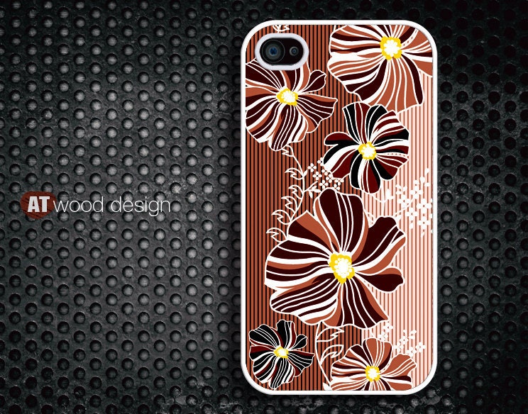 Hard case Rubber case iphone 4 case iphone 4s case New Iphone 5 case classic colorized flower pattern design