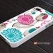 Hard case Rubber case iphone 4 case iphone 4s case New Iphone 5 case classic illustrator pink and blue flower graphic design printing