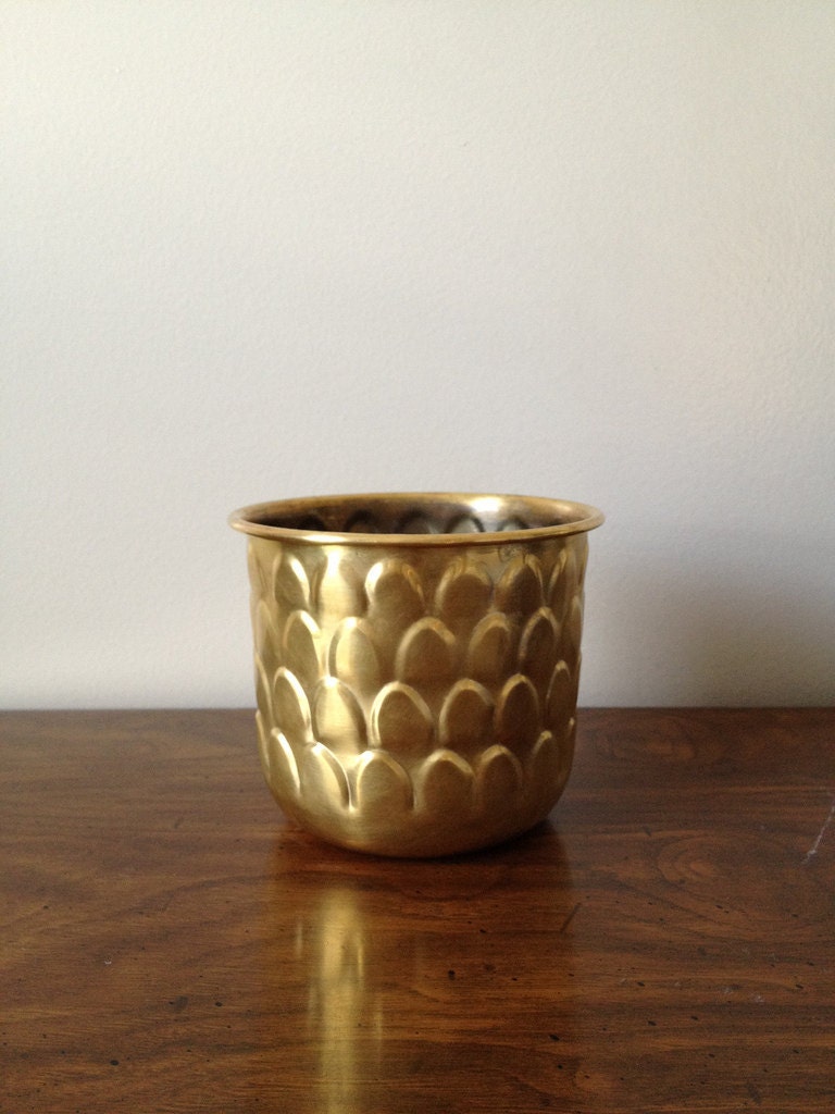 Vintage Brass Pineapple Planter