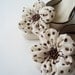 Cream With Brown Dots Flowers Shoe Clips