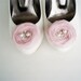 Pink Chiffon Roses Shoe Clips