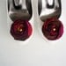 Multicolor Fabric Roses Shoe Clips