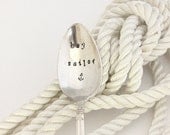 Hey Sailor Spoon with Anchor. Nautical Decor Hand Stamped Fathers Day