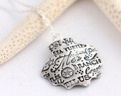 Scallop Shell Necklace La Mer Fine Silver Pendant Eco Friendly PMC  Beach Jewelry Under the Sea