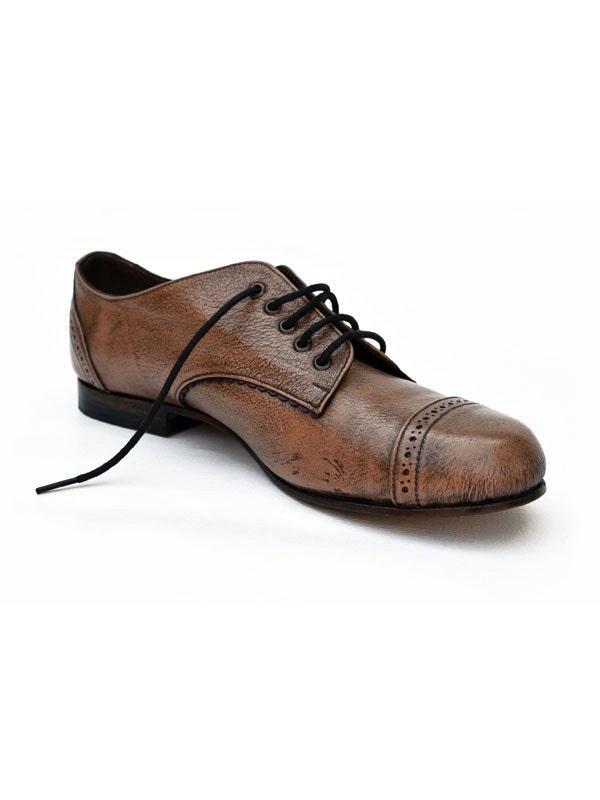 MARCUE - Women's Handmade Leather Shoes - Sandstone Brown - Derby Shoes