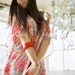 PEACH ORCHARDS Cotton kaftan maxi dress. Bridesmaid getting ready robe or summer dress. Hospital gown for moms. Gift for her