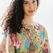 Limited edition. CARNIVAL Button down Cotton kaftan dress in a bold print. Bridal party robe, lounge wear, beach cover up or summer dress.