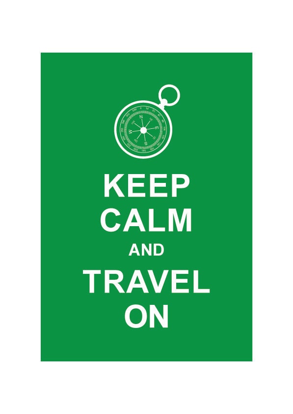 Keep Calm and Travel On : Green Personalized custom Wedding Birthday Anniversary Gift Children Kids Home Decor - BUY 2 Get 1 Free