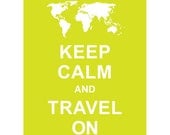 Keep Calm and Travel On : world map -Wedding Birthday Anniversary Gift Children Decor Kids Room Home Decor Bathroom Art - BUY 2 Get 1 Free