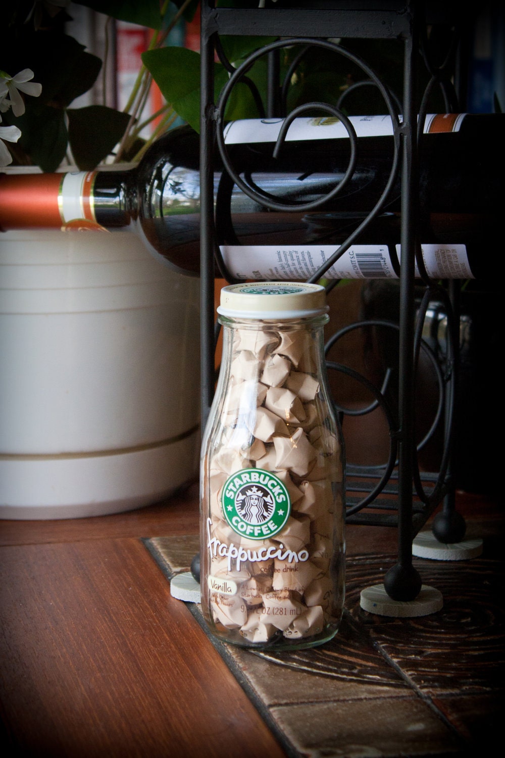 Starbucks Frappucino Origami Lucky Star Bottle