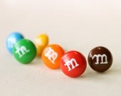 Classic Chocolate Candy Ear Studs Set of 6