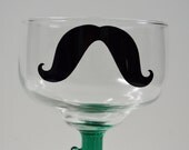 Fun and Festive Custom Margarita Glass with Mustache