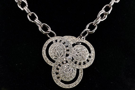 Art Deco Shoe Clip NOW Necklace OOAK Vintage Original design