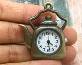 pocket watch small cartoon copper metal pendant necklace very cute chb10 Teapot lamp