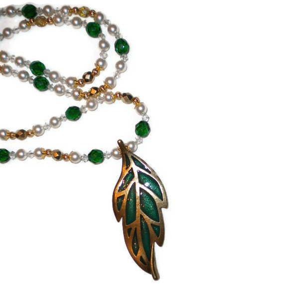 Elven Spring Swarovski Pearl and Crystal Necklace