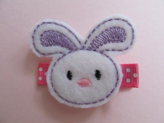 Felt Bunny Hairclip Il_570xn