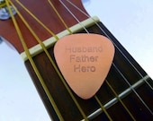 Engraved Copper Guitar Pick - Husband - Father