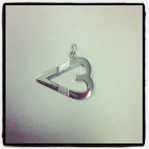 Sterling Silver Geek Heart Pendant