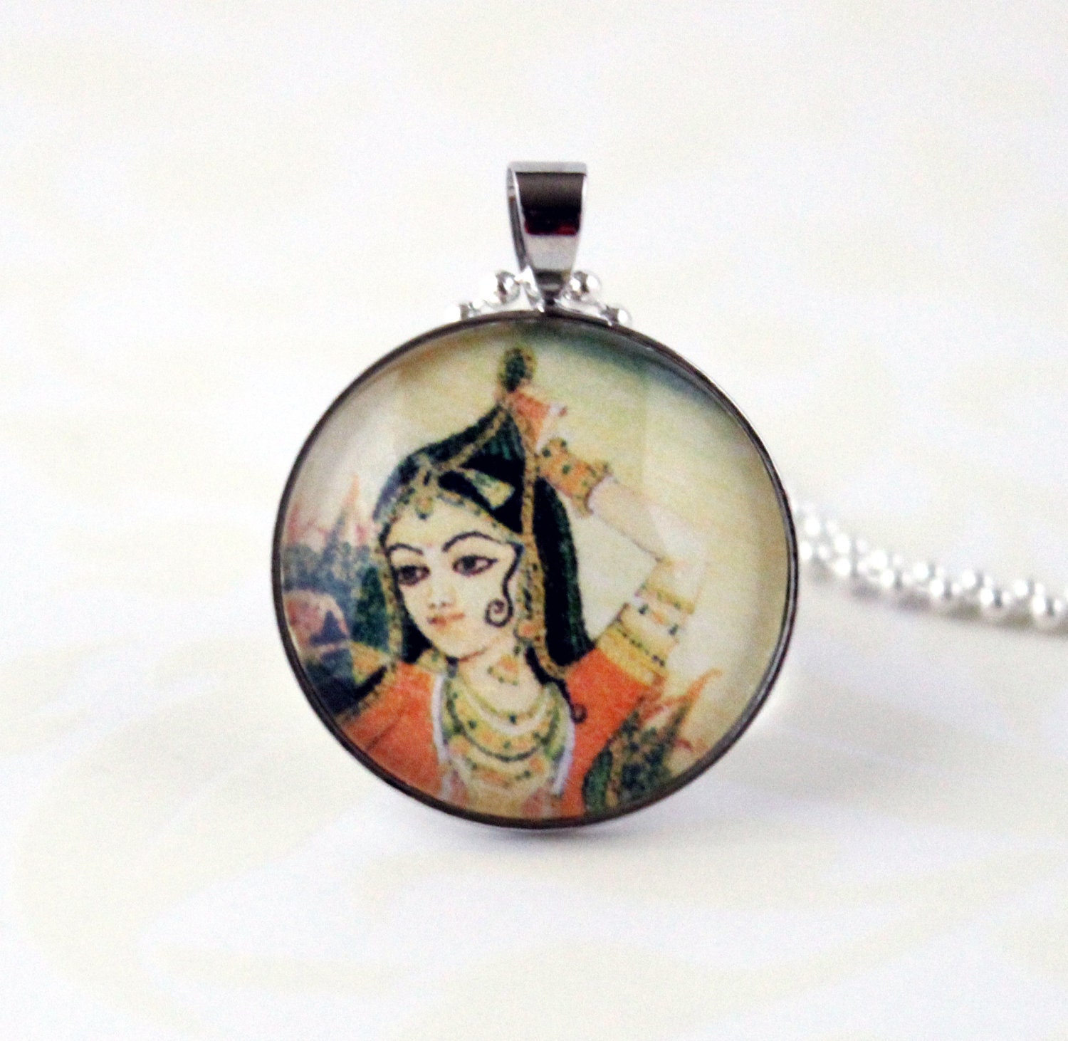 The Dancer- Indian Art Inspired Pendant Necklace.