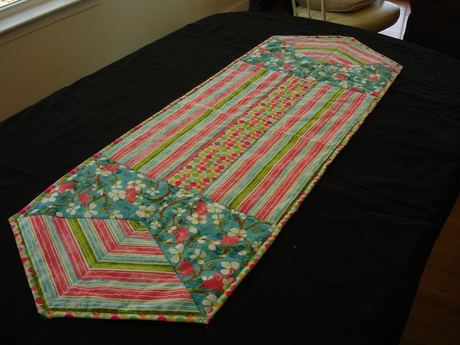 similar etsy table to Etsy on runner Table Items Birds Summer Runner Quilted