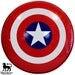 Hand-Crafted Steel Captain America Shield -- Full Size and Dished/Domed