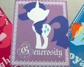 Rarity - Element of Harmony - An artistic rendition presented in a high quality 8 X 10 print. My Little Pony, Friendship is Magic.