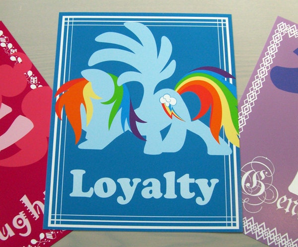 Rainbow Dash - Element of Harmony - An artistic rendition presented in a high quality 8 X 10 print. My Little Pony, Friendship is Magic.