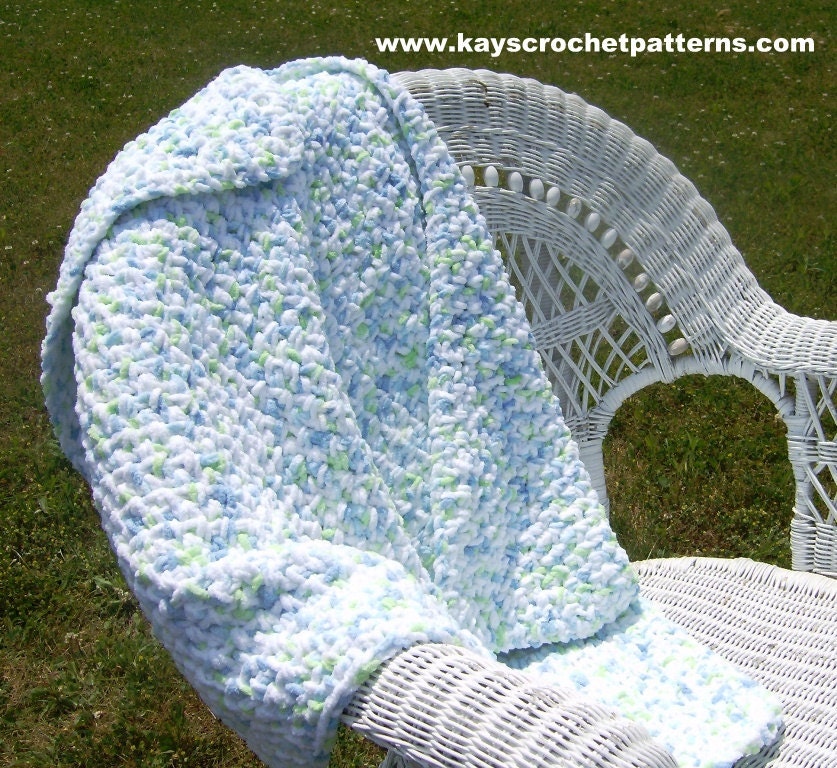 Crochet Pattern for a Quick & Easy Crochet Baby Blanket - Instant Download