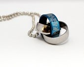 Sale Entire Store 40% Off - Mens Stainless Steel Triple Bible Ring Necklace
