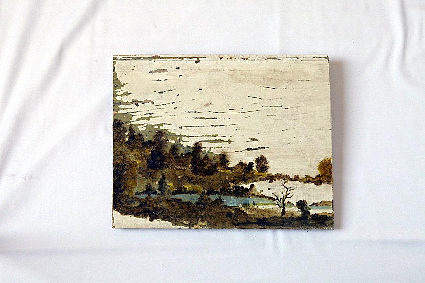 Oil Painting on reclaimed wood