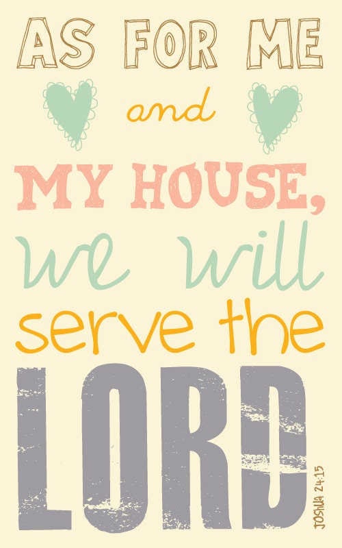 Scripture Art, Bible Verse Art, Faith Based Art, Joshua 24:15, 5x8 art print on wood
