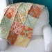Crib Rag Quilt, for baby or toddler, Heirloom by Joel Dewberry, yellow gold aqua orange, photo prop