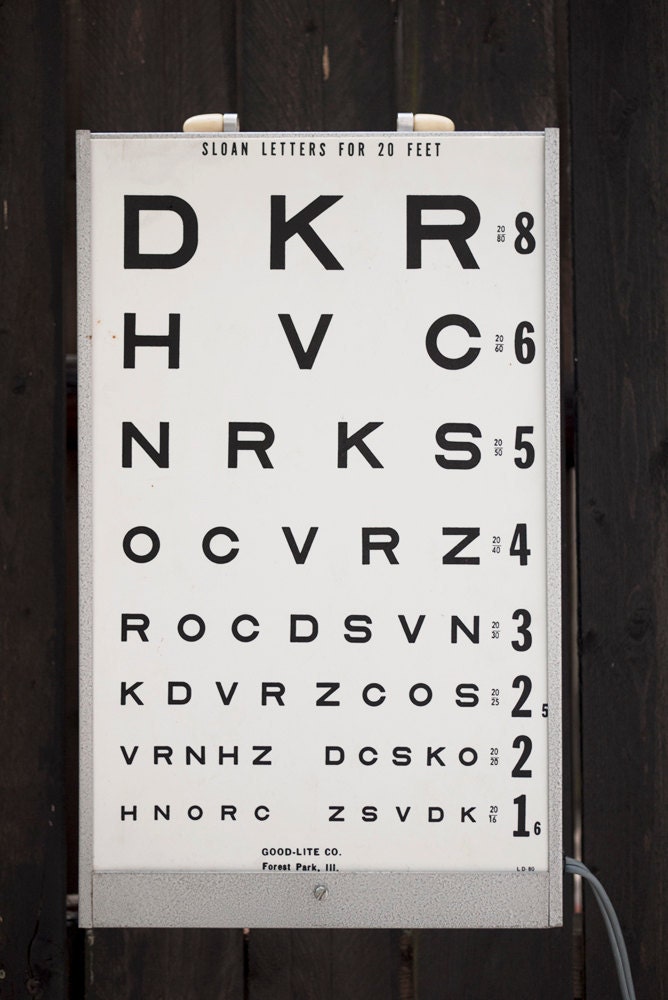 Vintage Good-Lite Visual Acuity Chart