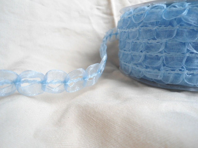 light blue sheer  loop trim