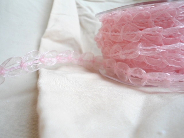 sheer pink loop trim
