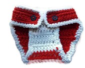 Crochet Newborn Cream & Rust Diaper Cover