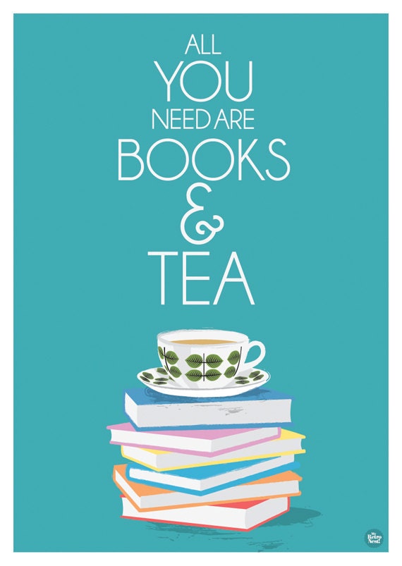 Art Print Bohus Bersa All you need you are books and tea