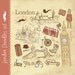 London clip art and digital paper set and vintage digital paper