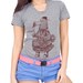 Philadelphia Phanatic, Philly Artist Print Graphic Tee Shirt : Womens American Apparel Tri-Blend T -  in S, M, L, & XL - Grey, Maroon