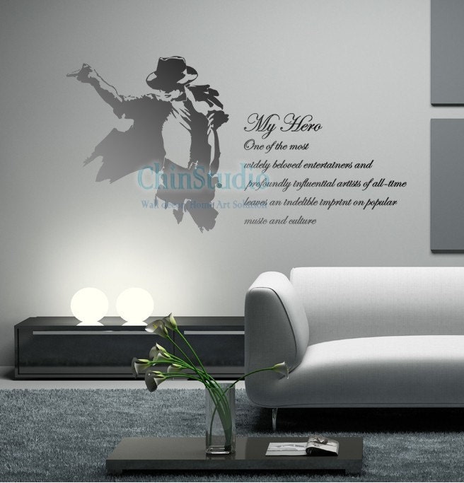 Vinyl Wall Decals wall sticker kids wall decal nursery vinyl decals-Forever Michael Jackson wall tattoos