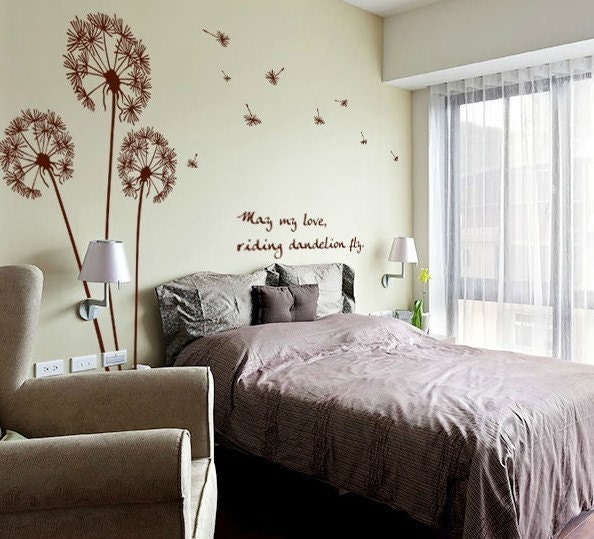 Dandelion Blowing in the wind-Dandelions Walll Decal Wall sticker Nursery Decal